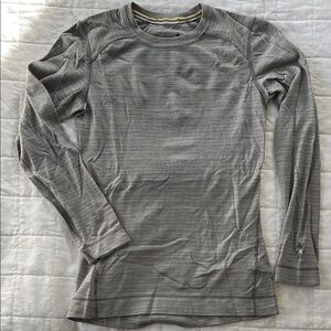 Gray Long Sleeve Athletic Top